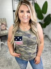 Load image into Gallery viewer, Camouflage Flag Pocket Tank