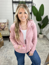 Load image into Gallery viewer, Michelle Mae Fullzip Hoodie - Dusty Pink