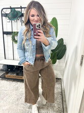 Load image into Gallery viewer, Acid Wash Wide Leg Sweatpants in Mocha