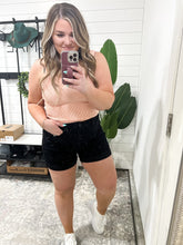 Load image into Gallery viewer, High Rise Control Top Cuffed Judy Blue Shorts in Black