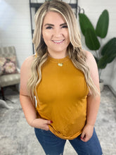 Load image into Gallery viewer, Can&#39;t Wait for Spring Hi-Low Sleeveless Top in Mustard