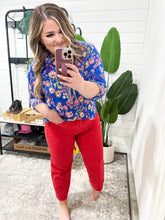 Load image into Gallery viewer, High Rise Control Top Wide Leg Crop Judy Blue Jeans in Red