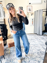 Load image into Gallery viewer, RISEN Slouchy Wide Leg Jeans With Cuffed Jeans