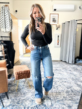 Load image into Gallery viewer, High Waist RIGID MAGIC BRENDA 90s Straight w/ Bandana Loop MD Classic Stone Blue Judy Blue Jeans