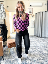 Load image into Gallery viewer, RISEN High Rise Crop Barrel Cuffed Hem Pants in Black