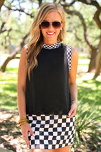 Load image into Gallery viewer, Checkmate Ribbed Tank- Black