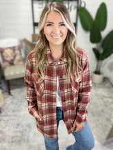 Load image into Gallery viewer, Norah Shacket - Brick Plaid