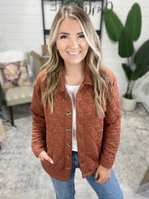 Load image into Gallery viewer, Geometric Button Down Jacket - Rust