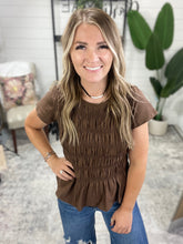 Load image into Gallery viewer, The Sweet Talk Smocked Peplum Top