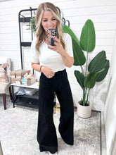 Load image into Gallery viewer, Penelope High Waist Palazzo Judy Blue Jean in Black