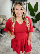 Load image into Gallery viewer, Sweet and Spicy Flutter Sleeve Dress