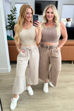 Load image into Gallery viewer, Acid Wash Wide Leg Sweatpants in Mocha