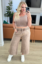 Load image into Gallery viewer, Acid Wash Wide Leg Sweatpants in Mocha