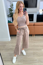 Load image into Gallery viewer, Acid Wash Wide Leg Sweatpants in Mocha