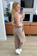 Load image into Gallery viewer, Acid Wash Wide Leg Sweatpants in Mocha