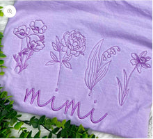 Load image into Gallery viewer, Birth Flower Embroidered Sweatshirt (See Options)