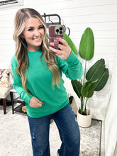 Load image into Gallery viewer, Corrine Ribbed Pullover Top - Emerald