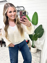 Load image into Gallery viewer, Callie Cropped Cardigan - Ivory