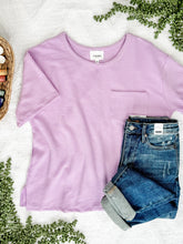 Load image into Gallery viewer, Knit Pocket Top In Lilac