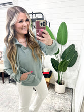 Load image into Gallery viewer, Sea Glass Sage Knit Hoodie