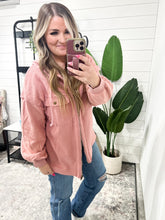 Load image into Gallery viewer, Fleece Sweatshirt Jacket In Rose
