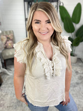 Load image into Gallery viewer, Keep Me Posted Ruffle Detail Blouse