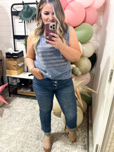 Load image into Gallery viewer, Button Fly Cropped Bootcut Jeans by RISEN