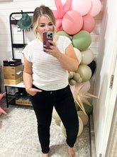 Load image into Gallery viewer, Jet Black Double Roll Cuff Judy Blue Joggers