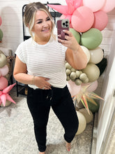 Load image into Gallery viewer, Jet Black Double Roll Cuff Judy Blue Joggers