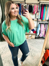 Load image into Gallery viewer, Darcy Dolman Top in Aquamarine