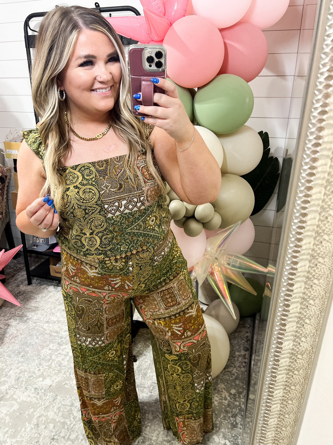 Patchwork ITY Square Neck Jumper