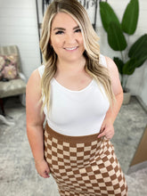 Load image into Gallery viewer, Start Your Engines Checkered Midi Skirt