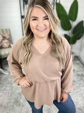 Load image into Gallery viewer, Imagine It All V-Neck Peplum Top