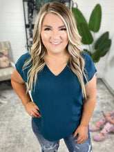 Load image into Gallery viewer, Very Much Needed V-Neck Top in Teal