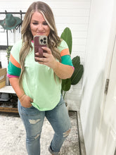 Load image into Gallery viewer, Color Block Round Neck Half Sleeve T-Shirt