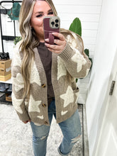 Load image into Gallery viewer, CharlieMae Star Button Up Long Sleeve Cardigan