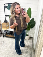 Load image into Gallery viewer, Miley High Waist Tummy Control Top Frayed Hem Flare Judy Blue Jeans