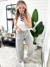 Load image into Gallery viewer, RISEN Slouchy Stone Wash Cropped Barrel Jeans