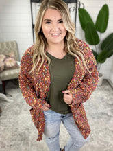 Load image into Gallery viewer, No Time Like the Present Confetti Cardigan in Rust