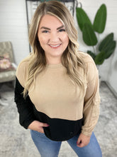 Load image into Gallery viewer, Split Decision Color Block Cargo Sleeve Top