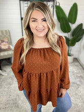 Load image into Gallery viewer, Falling Into You Tiered Babydoll Top