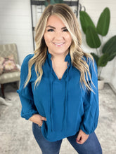 Load image into Gallery viewer, We Believe Keyhole Tie Detail Blouse