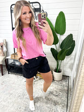 Load image into Gallery viewer, Monoca High Waisted Shorts in Black