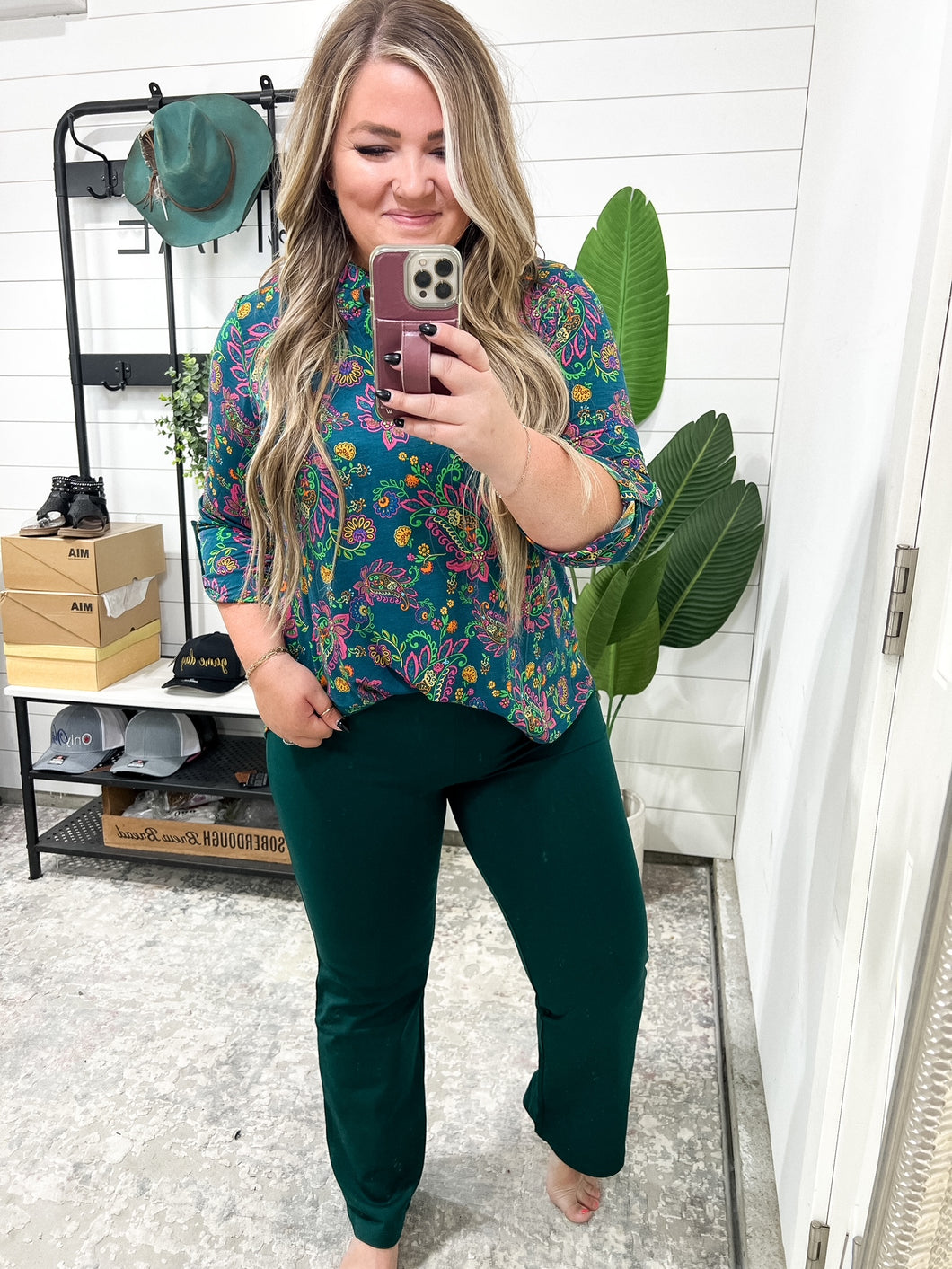 Magic Straight Pants in Hunter Green