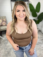 Load image into Gallery viewer, Sleeveless Bodysuit With Built-In Bra In Mocha