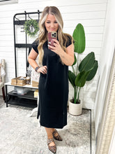 Load image into Gallery viewer, Sweet Like That Casual Dress in Black