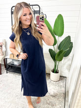 Load image into Gallery viewer, Sweet Like That Casual Dress in Navy