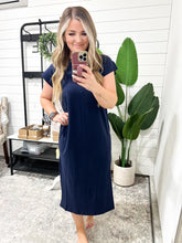 Load image into Gallery viewer, Sweet Like That Casual Dress in Navy