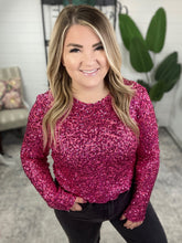 Load image into Gallery viewer, You Found Me Sequin Top in Fuchsia