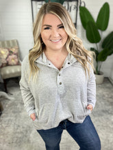 Load image into Gallery viewer, Oversized Hoodie With Kangaroo Pocket In Heathered Grey